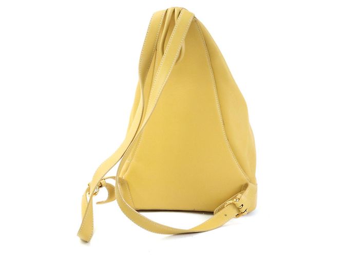 Mochila Loewe de piel amarilla - vista 3