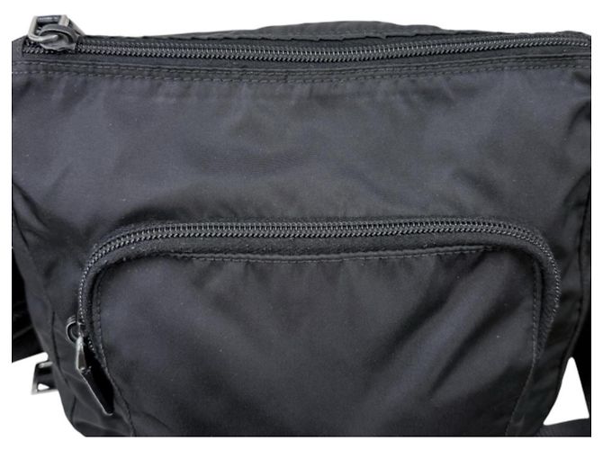 Borsa a tracolla Prada in nylon nero - vista 10