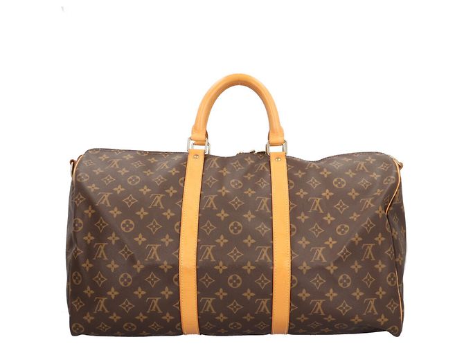 mala Louis Vuitton Keepall 50 Bandoulière Monogram - vista 3