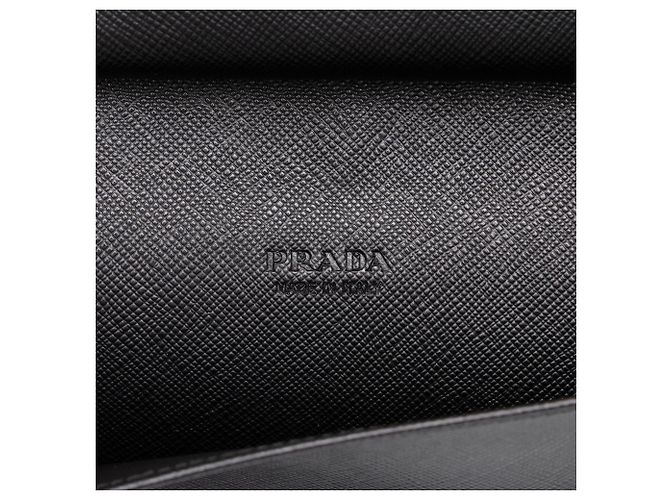 Prada Black Saffiano Long Wallet mit Rundum-Reißverschluss - Ansicht 7