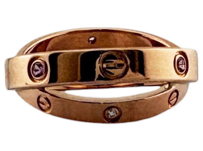 Anello Cartier Bee Love in oro rosa 18K - vista 6