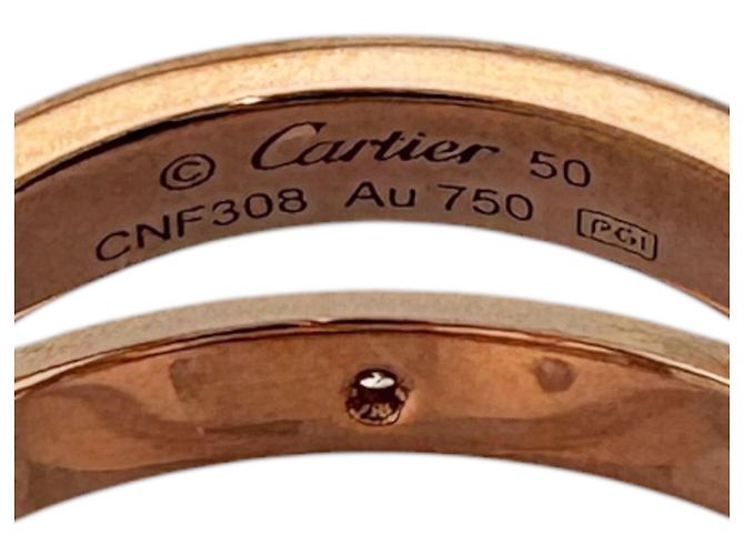Anello Cartier Bee Love in oro rosa 18K - vista 7