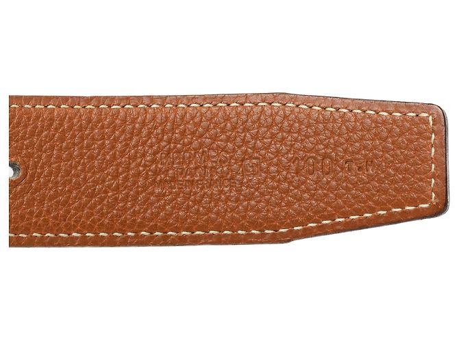 Hermès Black Box Calf and Togo Constance H Reversible Belt - view 5