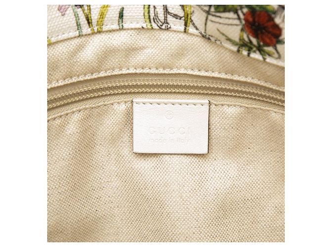 Bolso Tote Gucci de lona blanca Flora - vista 5