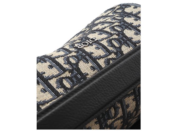 Sac Roller Messenger Mini en toile Oblique bleue Dior - vue 13