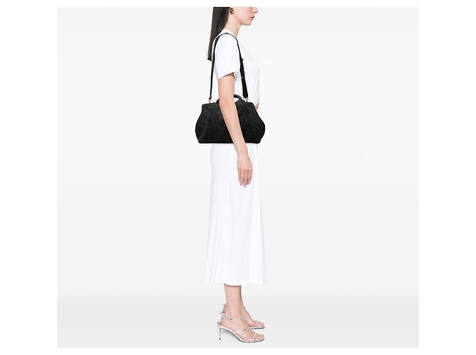 Bolso Tote Prada en Denim Negro Canapa Logo - vista 6