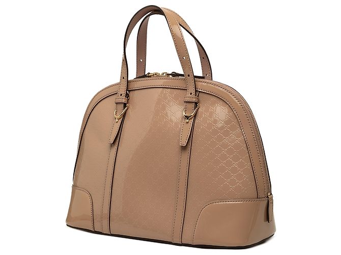 Gucci Beige Small Microguccissima Patent Nice Satchel - view 2