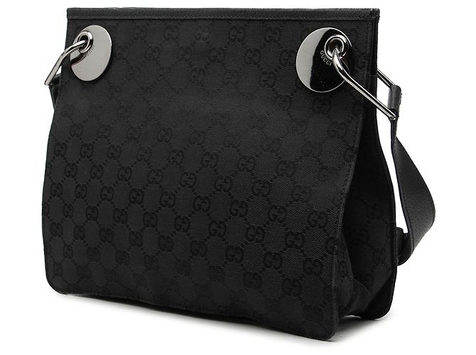 Gucci Black GG Canvas Eclipse Crossbody-Tasche - Ansicht 2