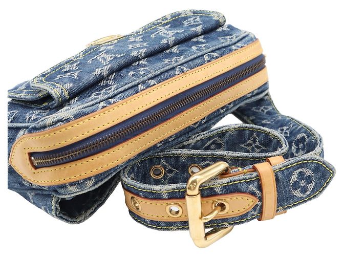 Louis Vuitton Blue Monogram Denim Gürteltasche - Ansicht 15