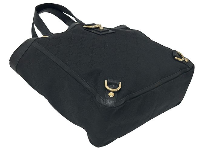 Borsa a mano Gucci da donna in tela GG nera - vista 4