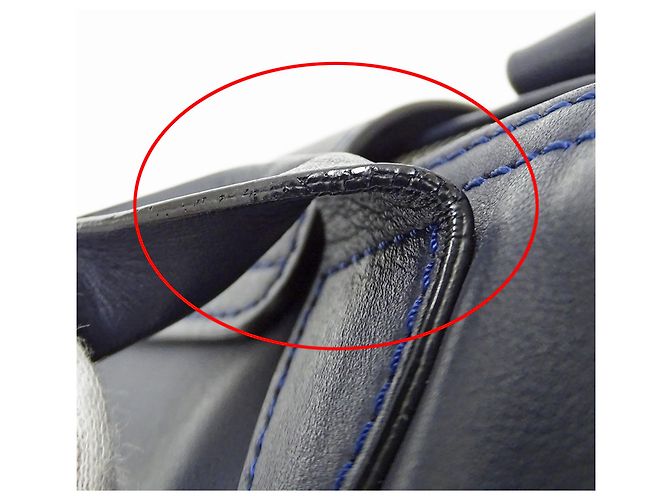 Longchamp Handtasche aus Leder in Navy - Ansicht 13