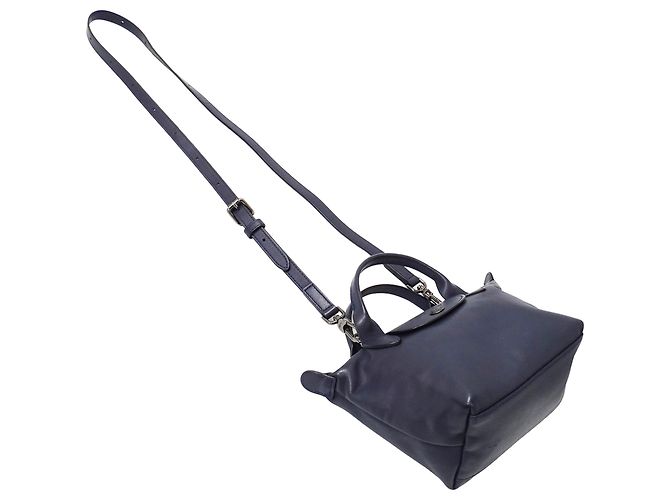 Longchamp Handtasche aus Leder in Navy - Ansicht 4