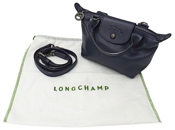 Longchamp Handtasche aus Leder in Navy - Ansicht 7