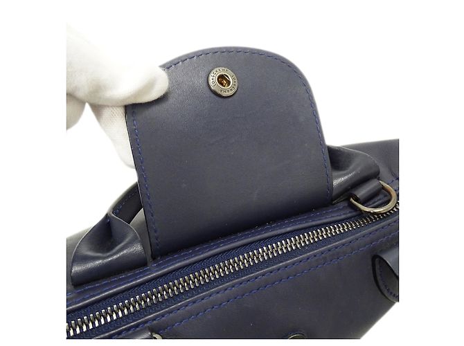 Longchamp Handtasche aus Leder in Navy - Ansicht 8