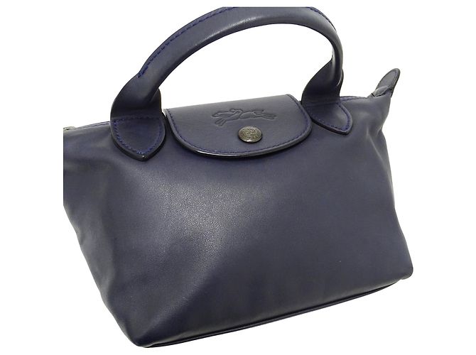 Longchamp Handtasche aus Leder in Navy - Ansicht 9