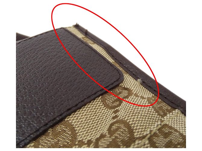 Borsa a mano Gucci in tela GG beige e marrone - vista 10