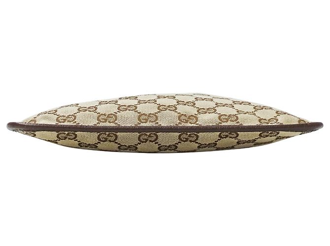 Borsa a mano Gucci in tela GG beige e marrone - vista 3