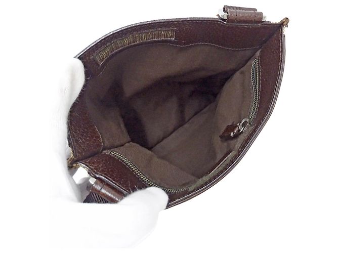 Borsa a mano Gucci in tela GG beige e marrone - vista 5
