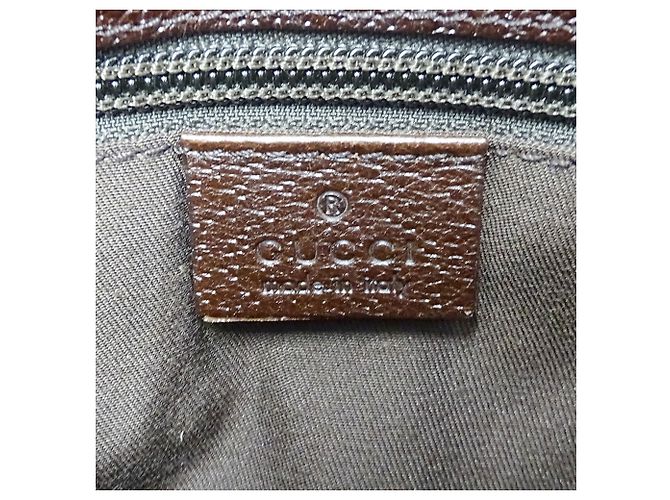 Borsa a mano Gucci in tela GG beige e marrone - vista 6