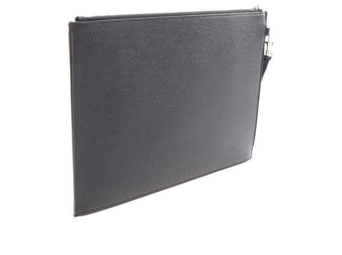 Borsa a pochette in pelle nera Yves Saint Laurent - vista 2