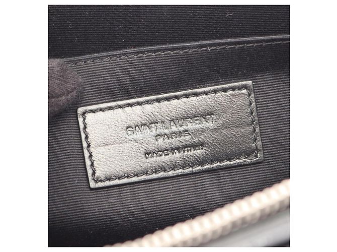Borsa a pochette in pelle nera Yves Saint Laurent - vista 4