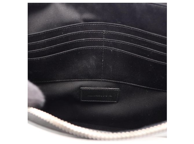 Borsa a pochette in pelle nera Yves Saint Laurent - vista 5