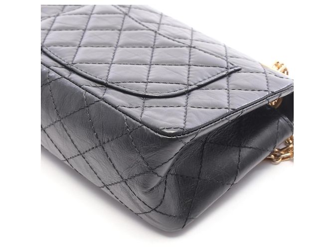 Bolso Chanel 2.55 de piel de becerro negra - vista 9