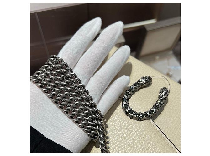 Gucci Dionysus Bag On Chain Off-white Leather - view 7