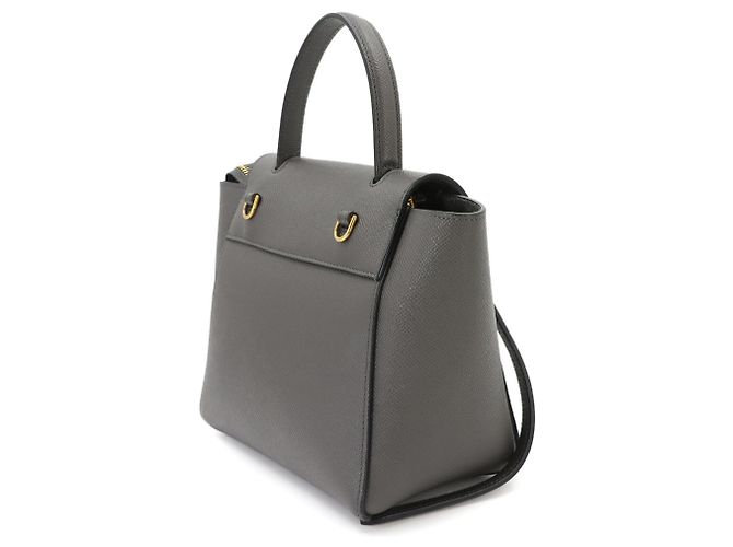 Céline Celine Sac banane/Sac à main en cuir gris - vue 3