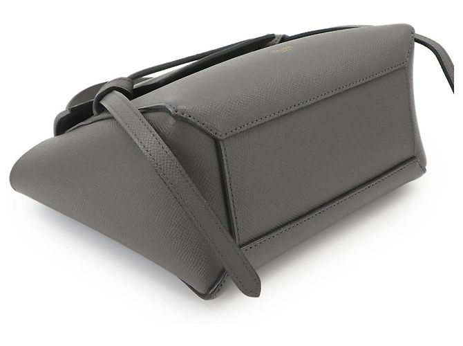 Céline Celine Sac banane/Sac à main en cuir gris - vue 4