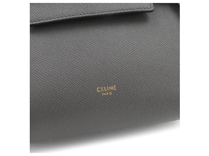 Céline Celine Sac banane/Sac à main en cuir gris - vue 8