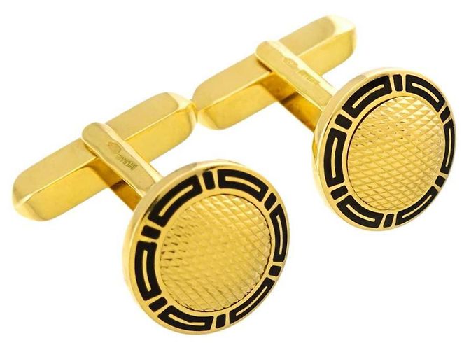 Bulgari Abotoaduras Bvlgari em esmalte e ouro amarelo 18K - vista 3
