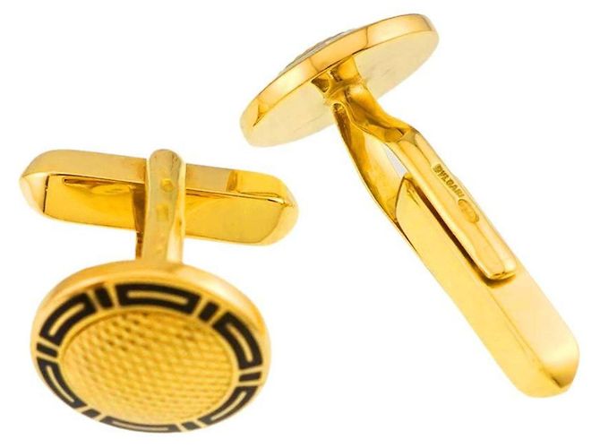 Bulgari Abotoaduras Bvlgari em esmalte e ouro amarelo 18K - vista 5