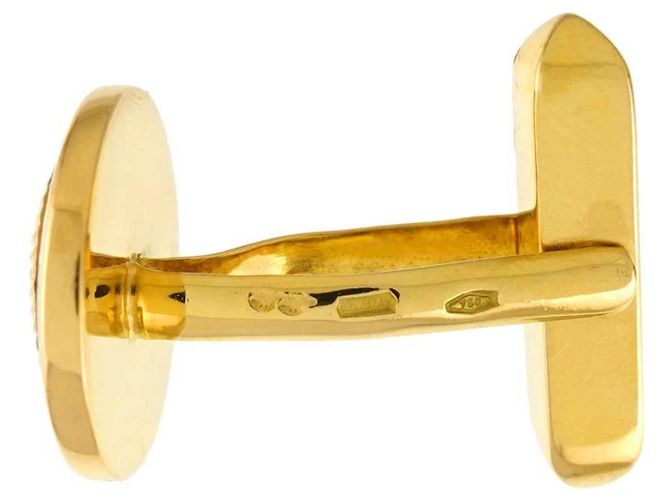 Bulgari Abotoaduras Bvlgari em esmalte e ouro amarelo 18K - vista 7
