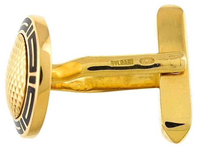 Bulgari Abotoaduras Bvlgari em esmalte e ouro amarelo 18K - vista 8