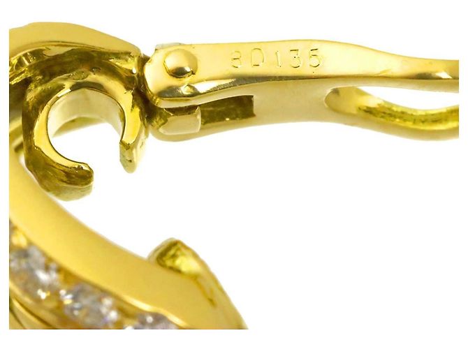 Timeless Pendientes de clip Chanel en oro amarillo 18K y diamantes - vista 5