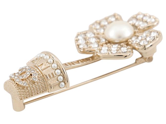 Broche de flor com strass Chanel - vista 2