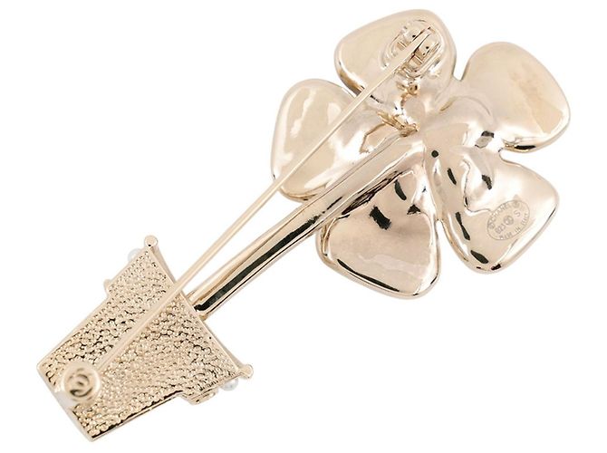 Broche de flor com strass Chanel - vista 3