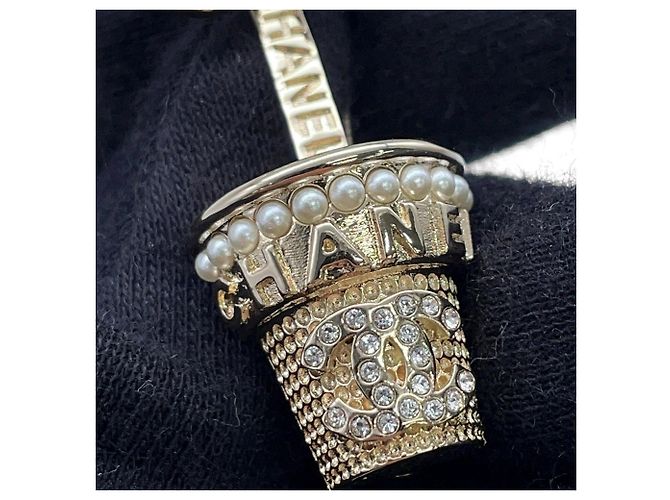 Broche de flor com strass Chanel - vista 6