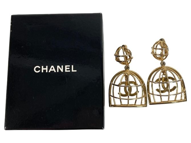 CHANEL Vintage Birdcage Clip-On Ohrringe - Ansicht 10