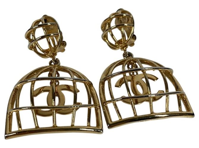 CHANEL Vintage Birdcage Clip-On Ohrringe - Ansicht 2