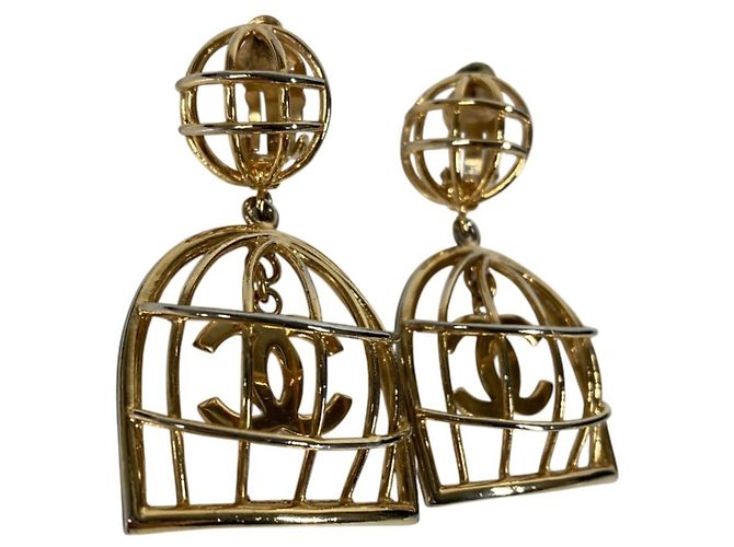 CHANEL Vintage Birdcage Clip-On Ohrringe - Ansicht 3