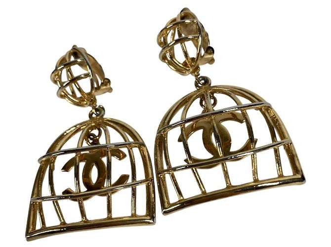 CHANEL Vintage Birdcage Clip-On Ohrringe - Ansicht 4