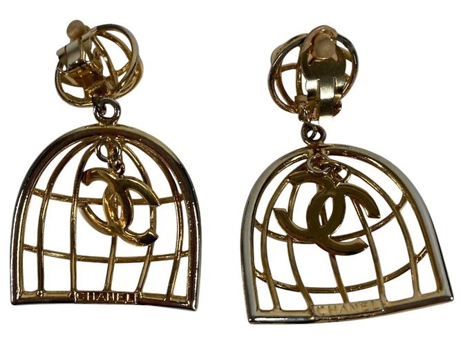 CHANEL Vintage Birdcage Clip-On Ohrringe - Ansicht 5