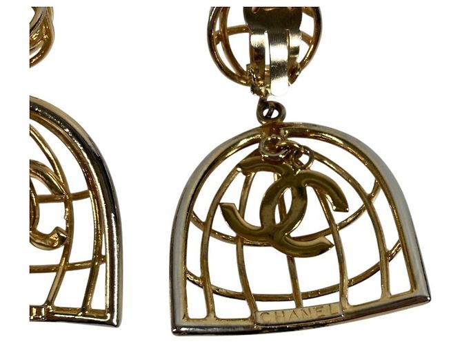 CHANEL Vintage Birdcage Clip-On Ohrringe - Ansicht 6