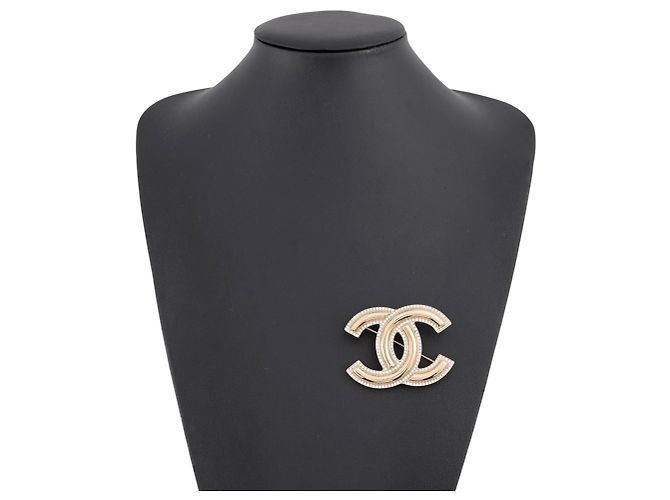 Spilla Chanel Coco Mark con strass - vista 4