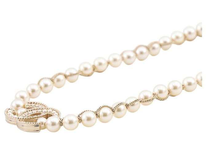 Collana Chanel strass dorata - vista 2