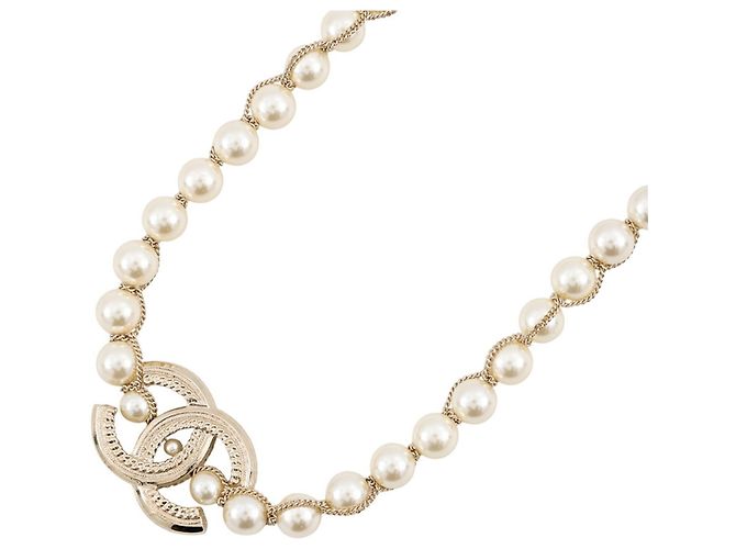 Collana Chanel strass dorata - vista 3