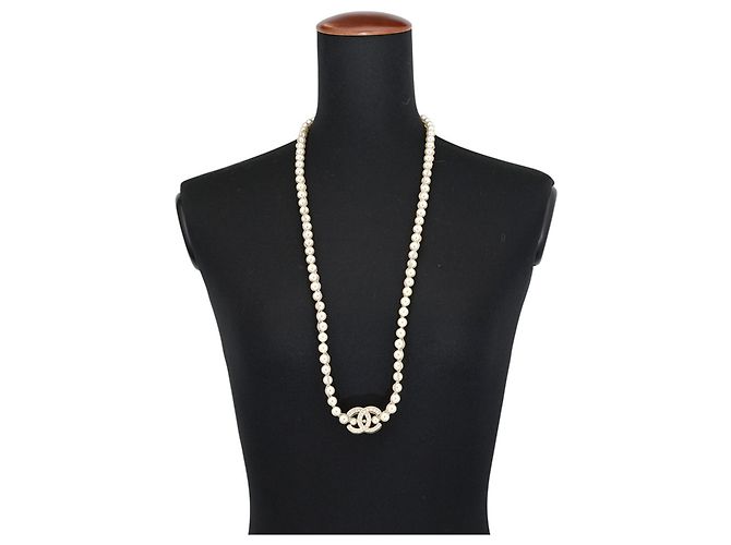 Collana Chanel strass dorata - vista 4