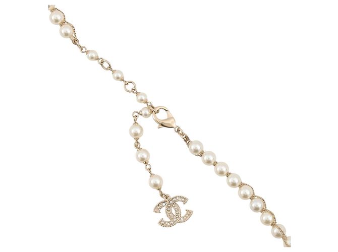 Collana Chanel strass dorata - vista 5